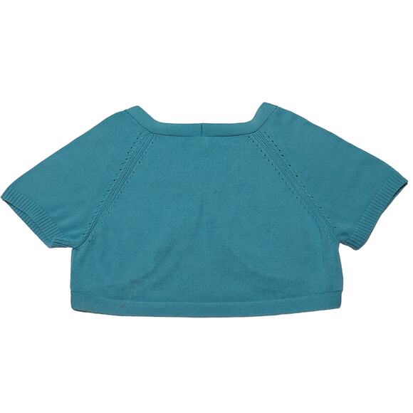 GAP Kids short-sleeved solid cropped cotton knit shrug - Picture 2 of 10
